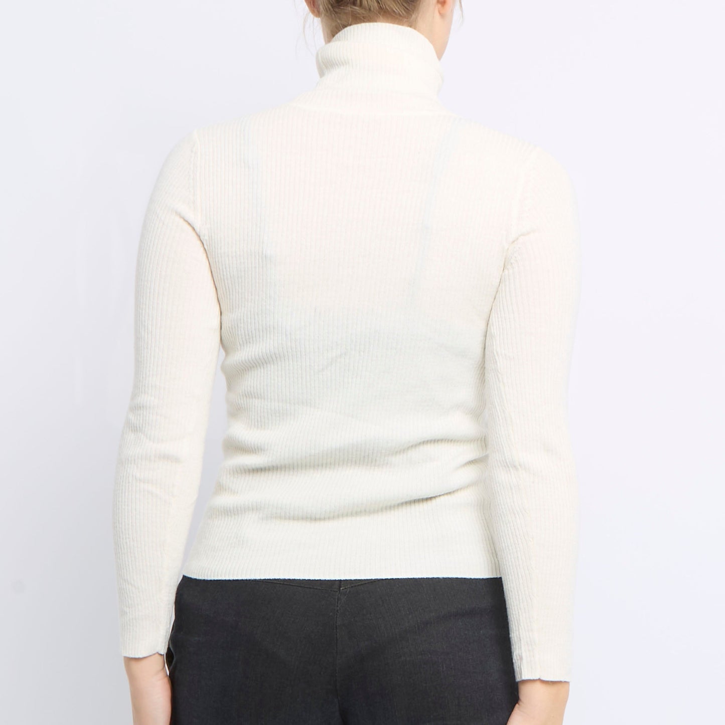 Ribbed Turtleneck Sweater - UK 8