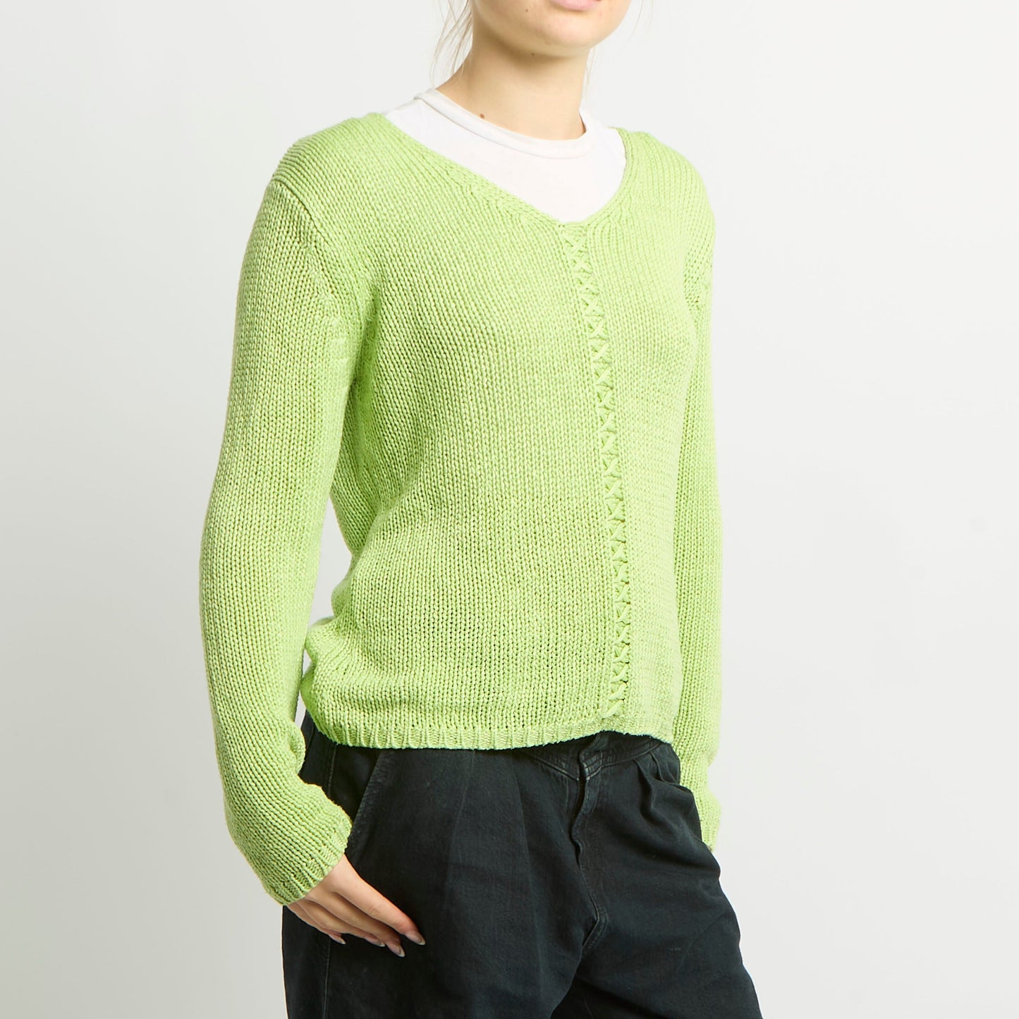 Crochet Knit Sweater - UK 8