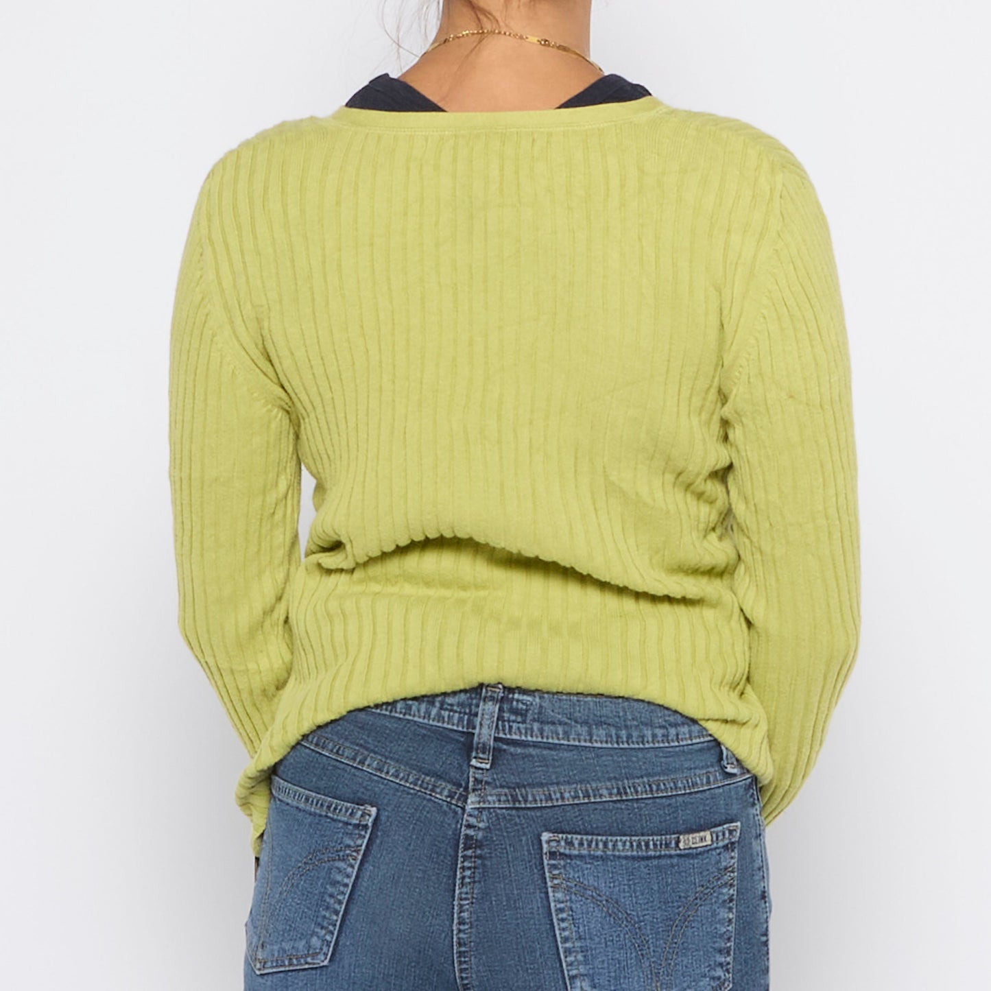 Tommy Hilfiger V Neck Cable Knit Sweater - UK 8