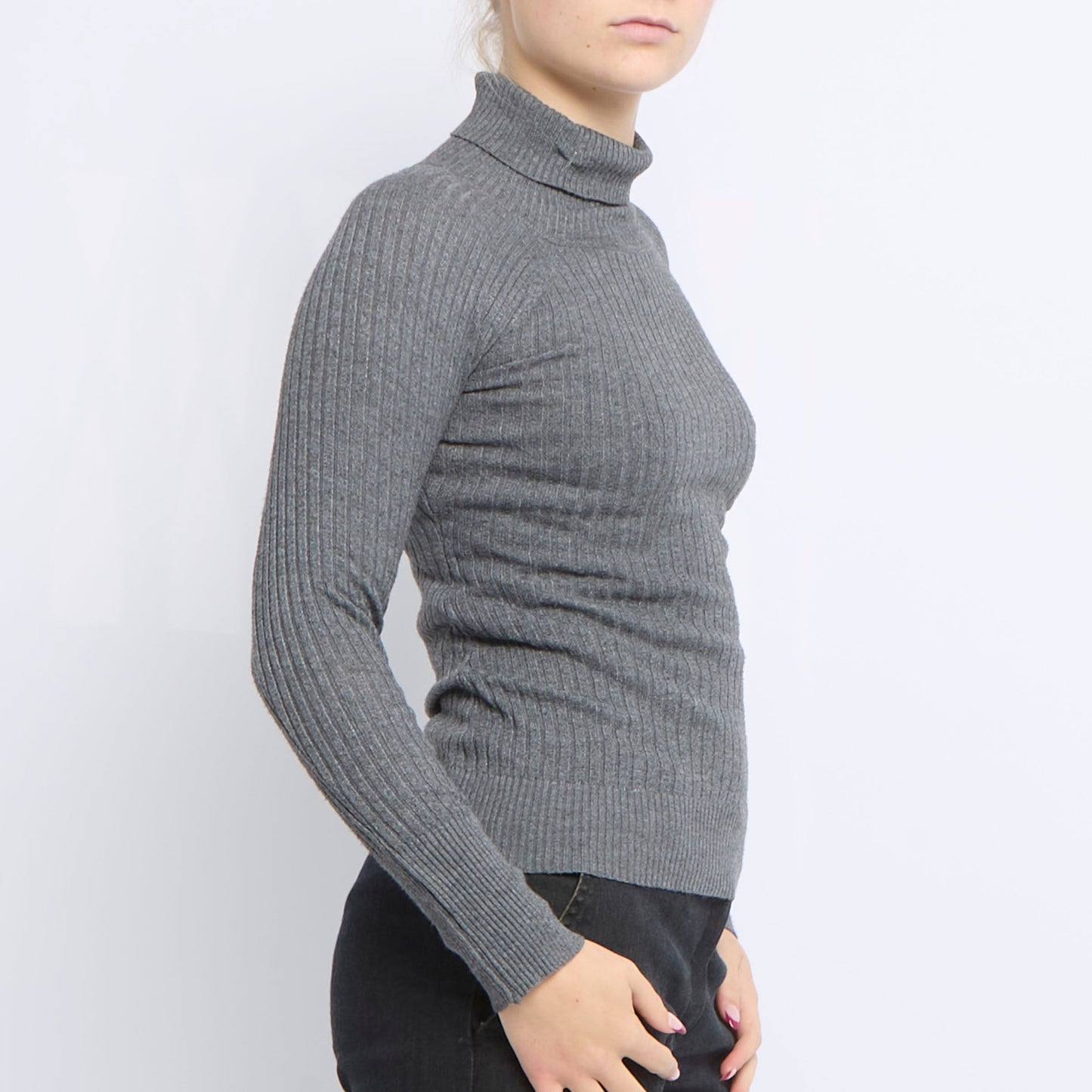 Ribbed Turtleneck Sweater - UK 6