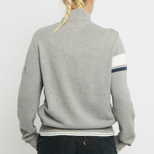 Tommy Hilfiger Polo Neck Knitted Zip Up-UK 8