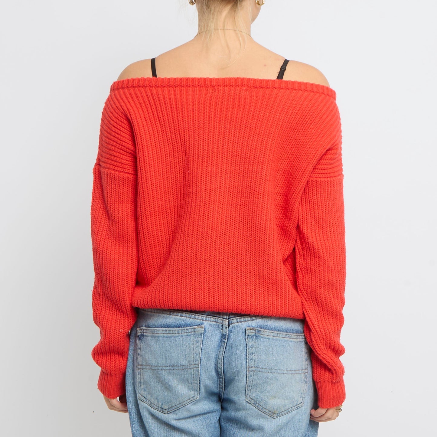 Heavy Knit Round Neck Sweater - UK 8