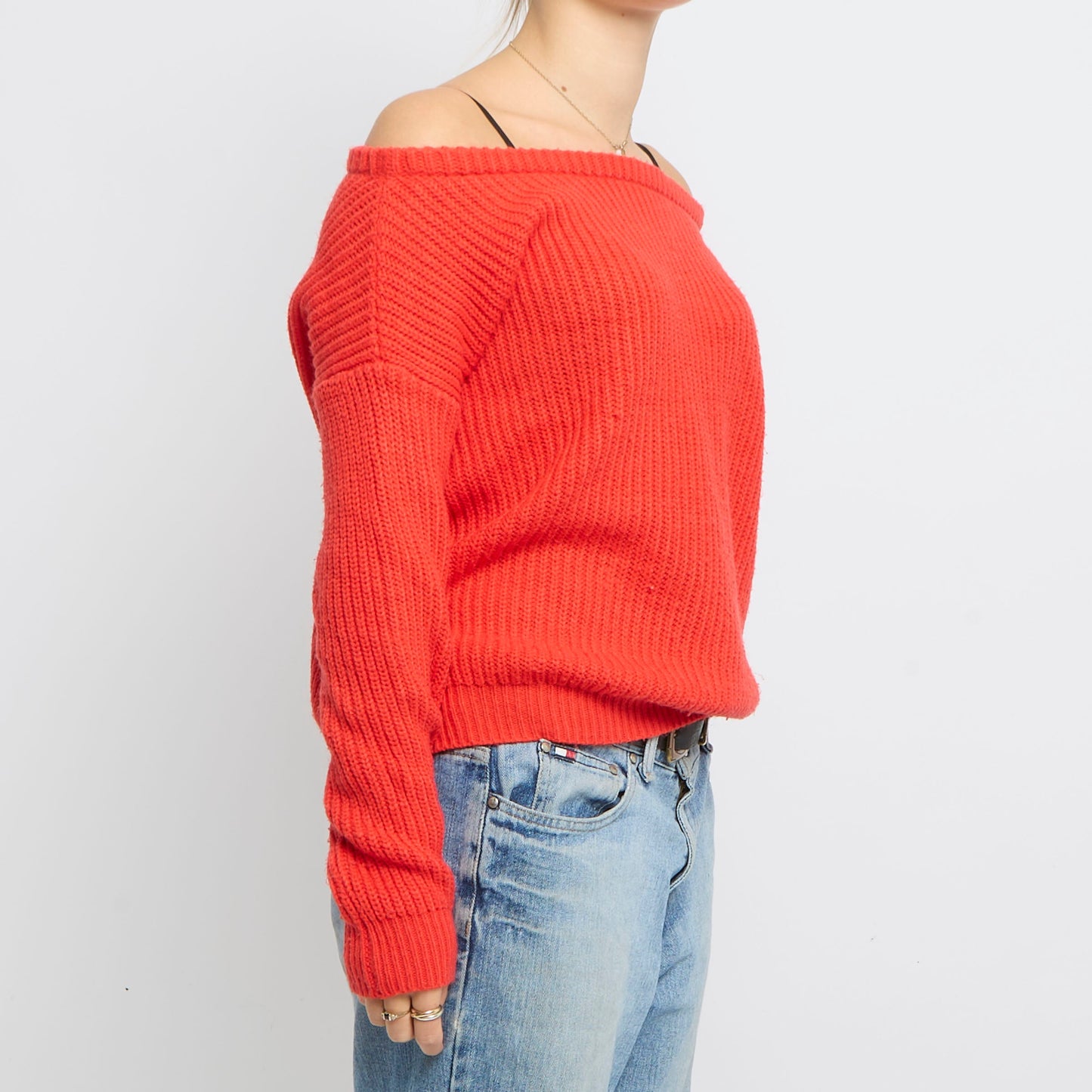 Heavy Knit Round Neck Sweater - UK 8