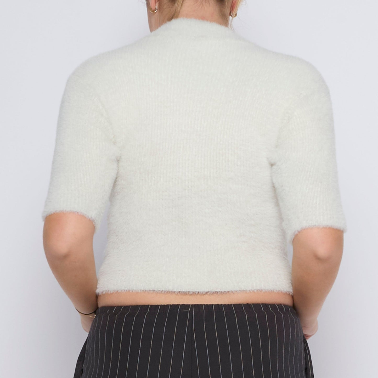 Fluffy Half Sleeve Jumper - UK 8