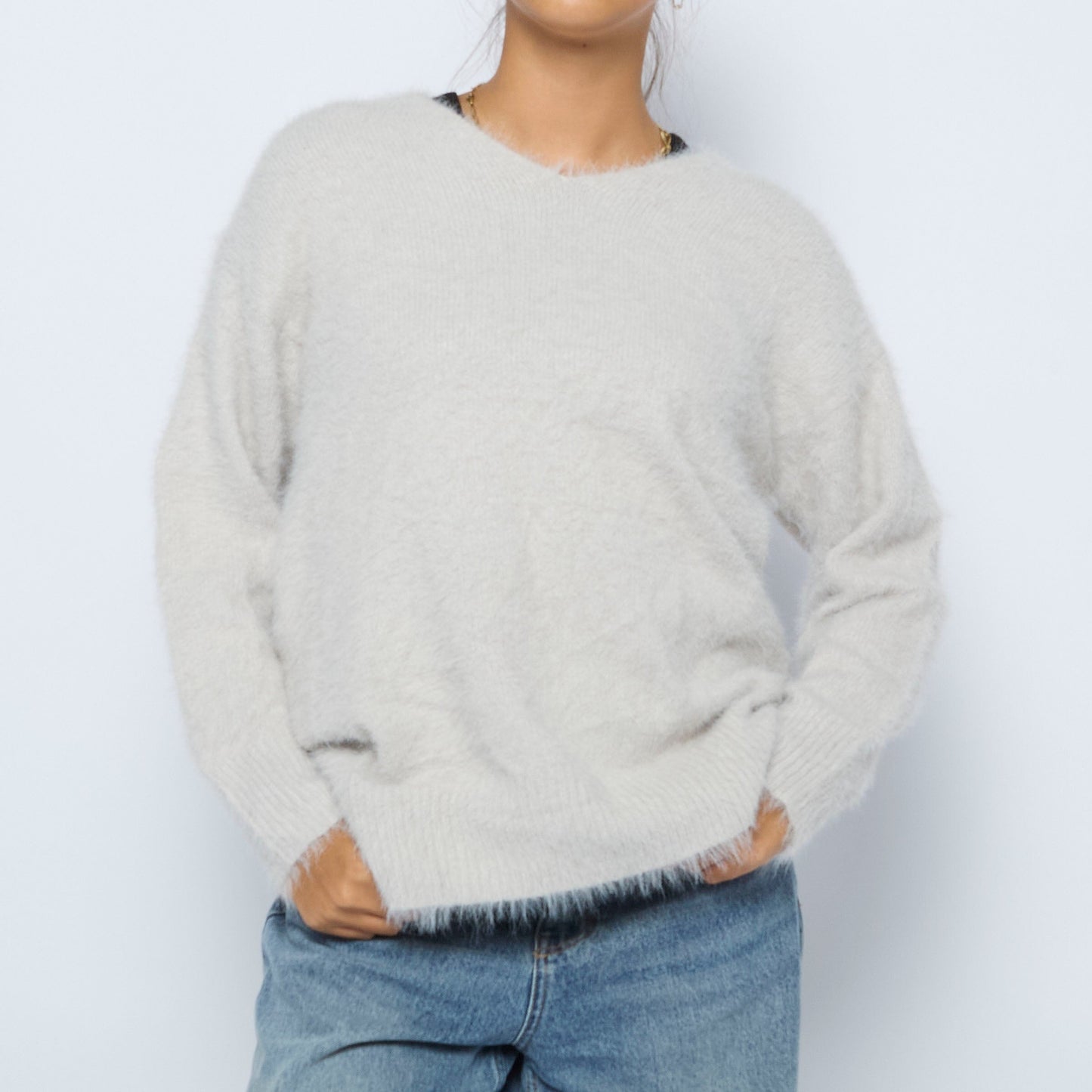 Womens Glacier Fluffy Knitwear - M