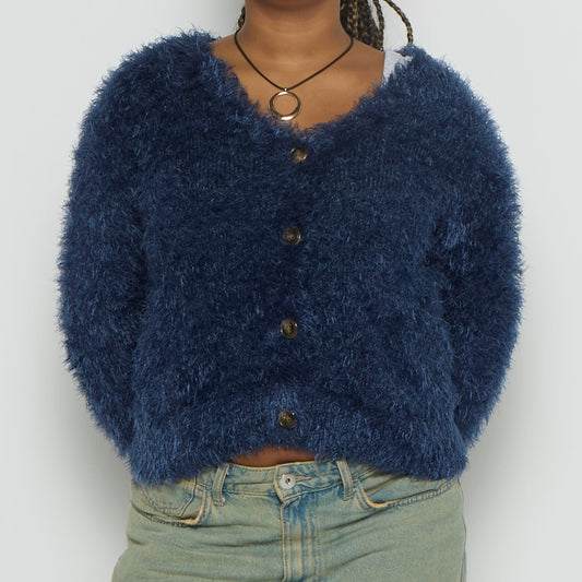 Womens Discoat Fluffy Jumper - M