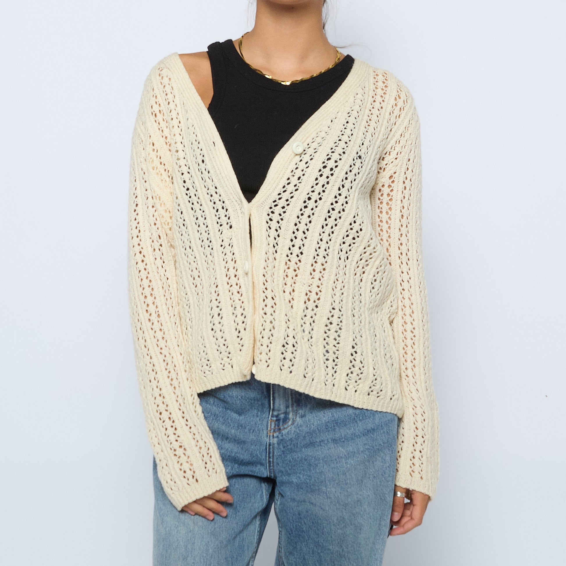 Crochet Ladder Cardigan - M