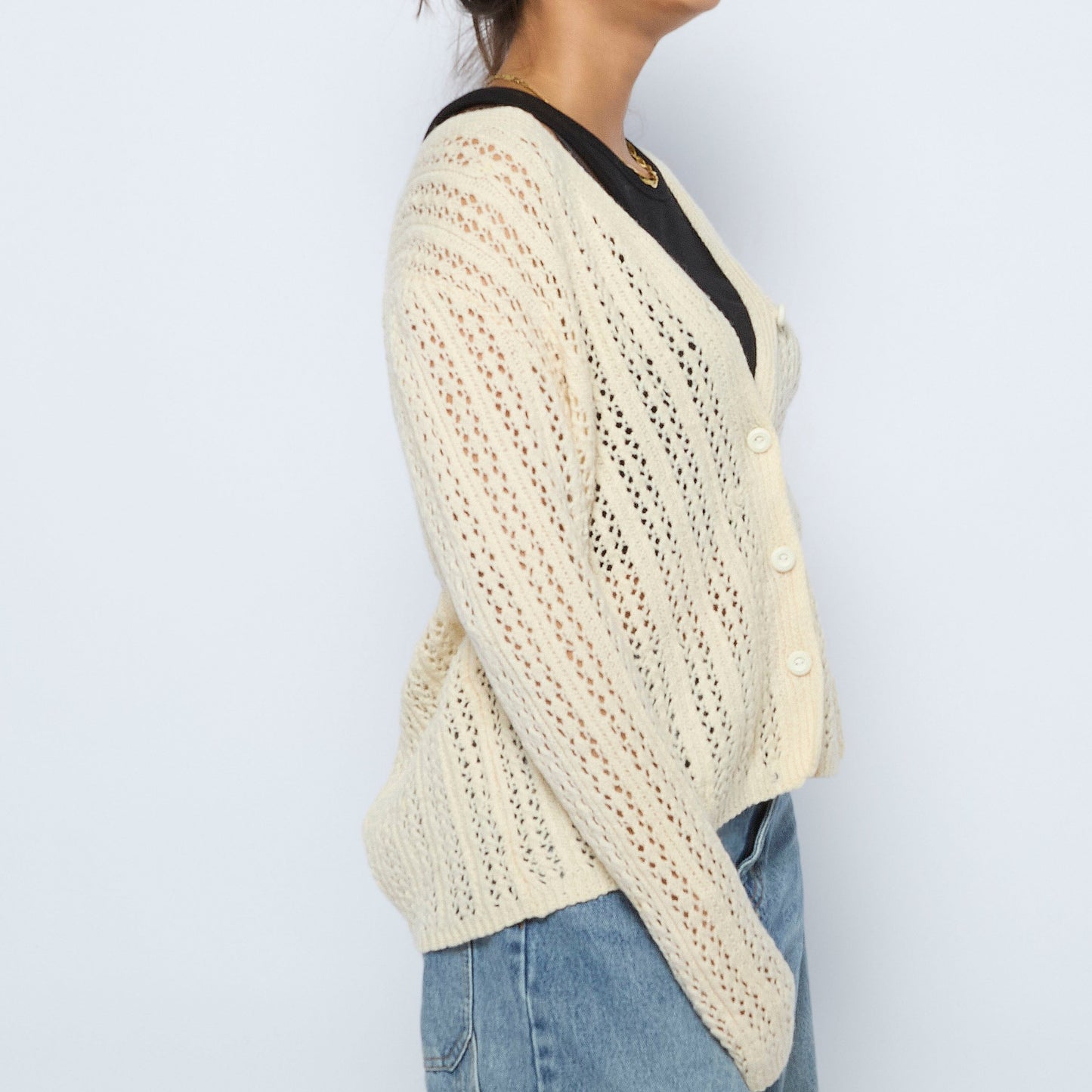 Crochet Ladder Cardigan - M