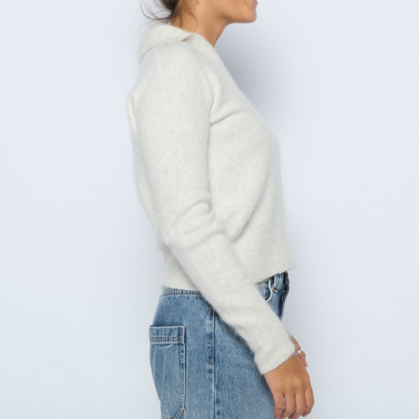 Banana Republic Fluffy V Neck Jumper - S