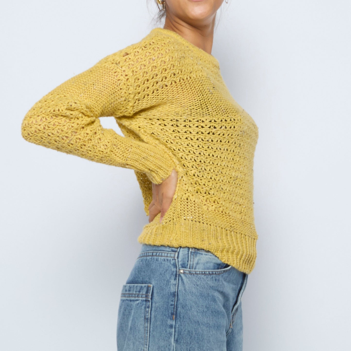 Textured Knit Jumper - S