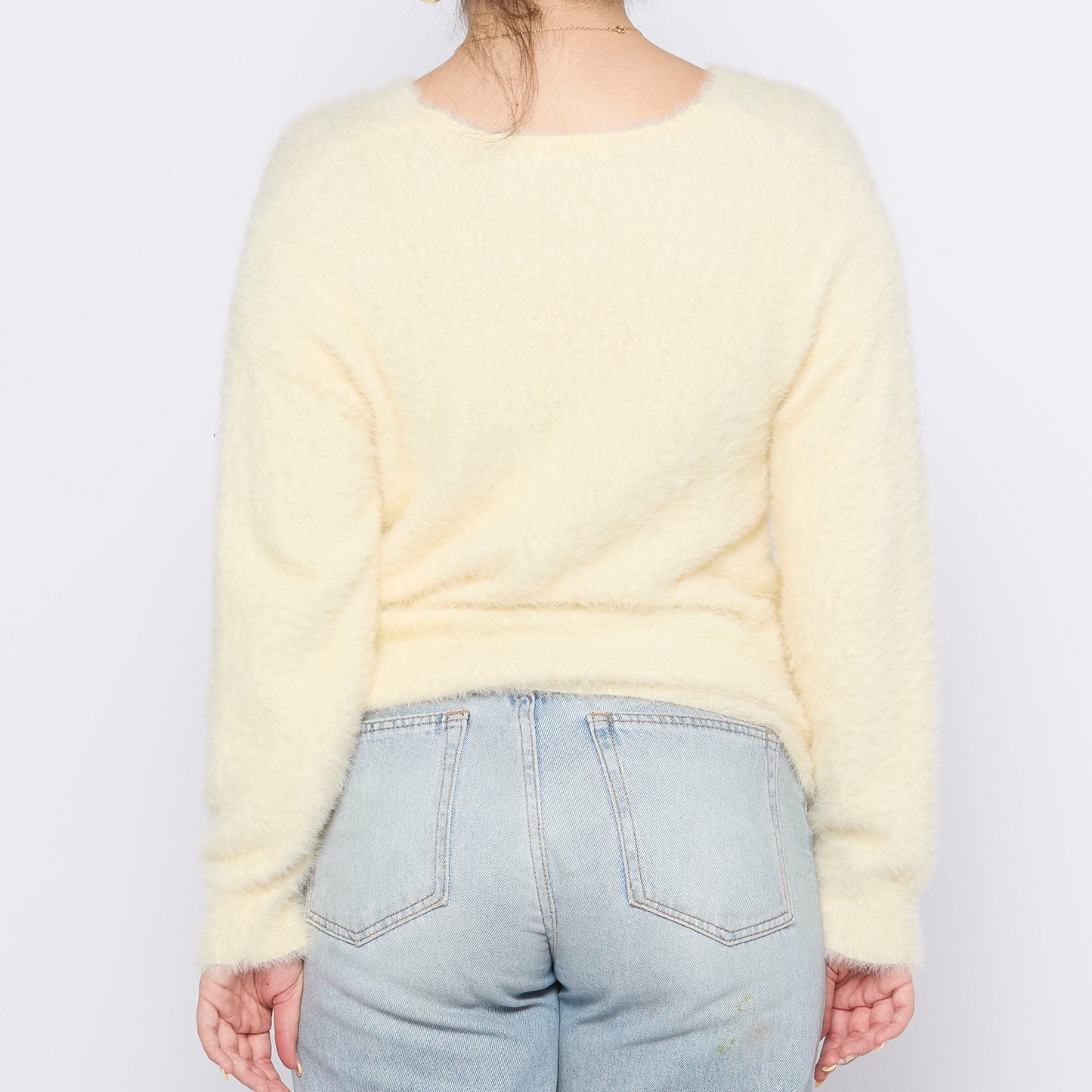 Fluffy Crew Neck Jumper - XL