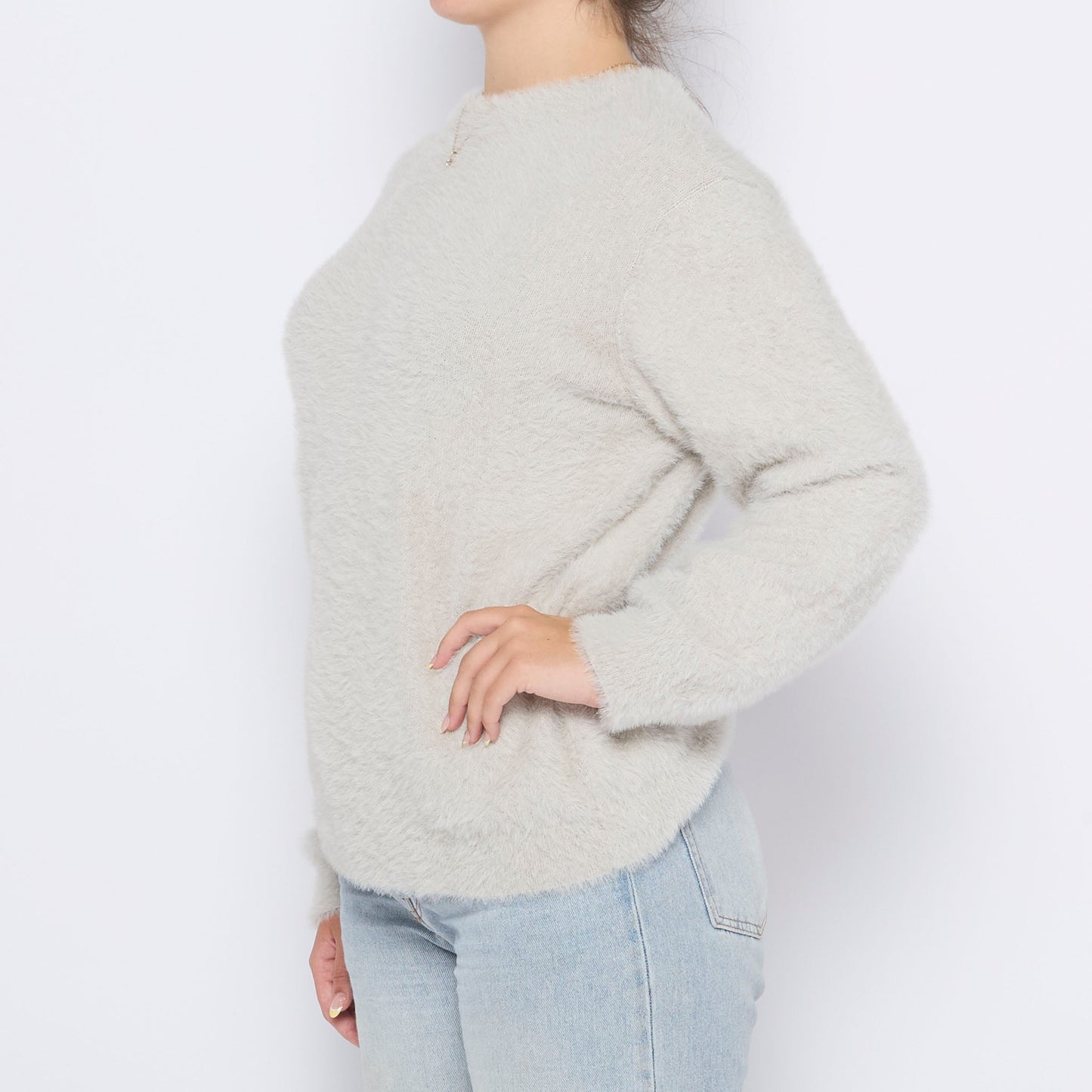 Fluffy Round Neck Jumper - XL