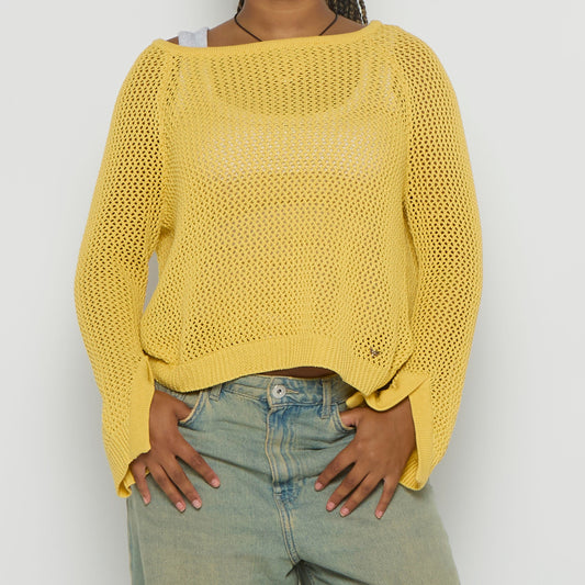 LPB Long Sleeved Crochet Top - XL