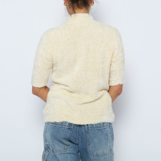 Fluffy 1/2 Sleeve Jumper - XS