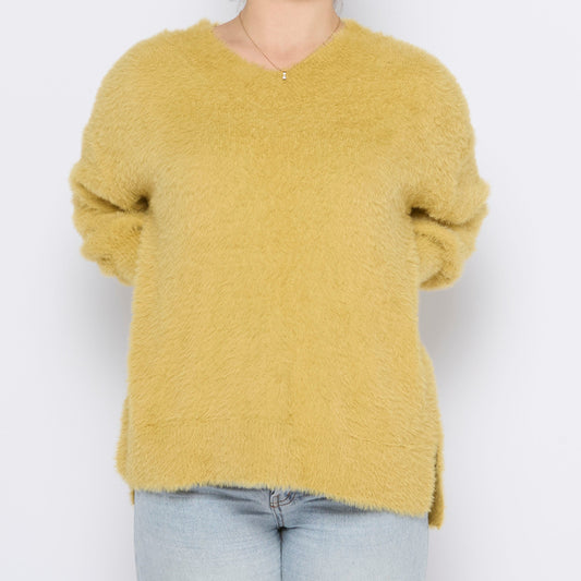 Earth Fluffy V-Neck Tunic - XXL