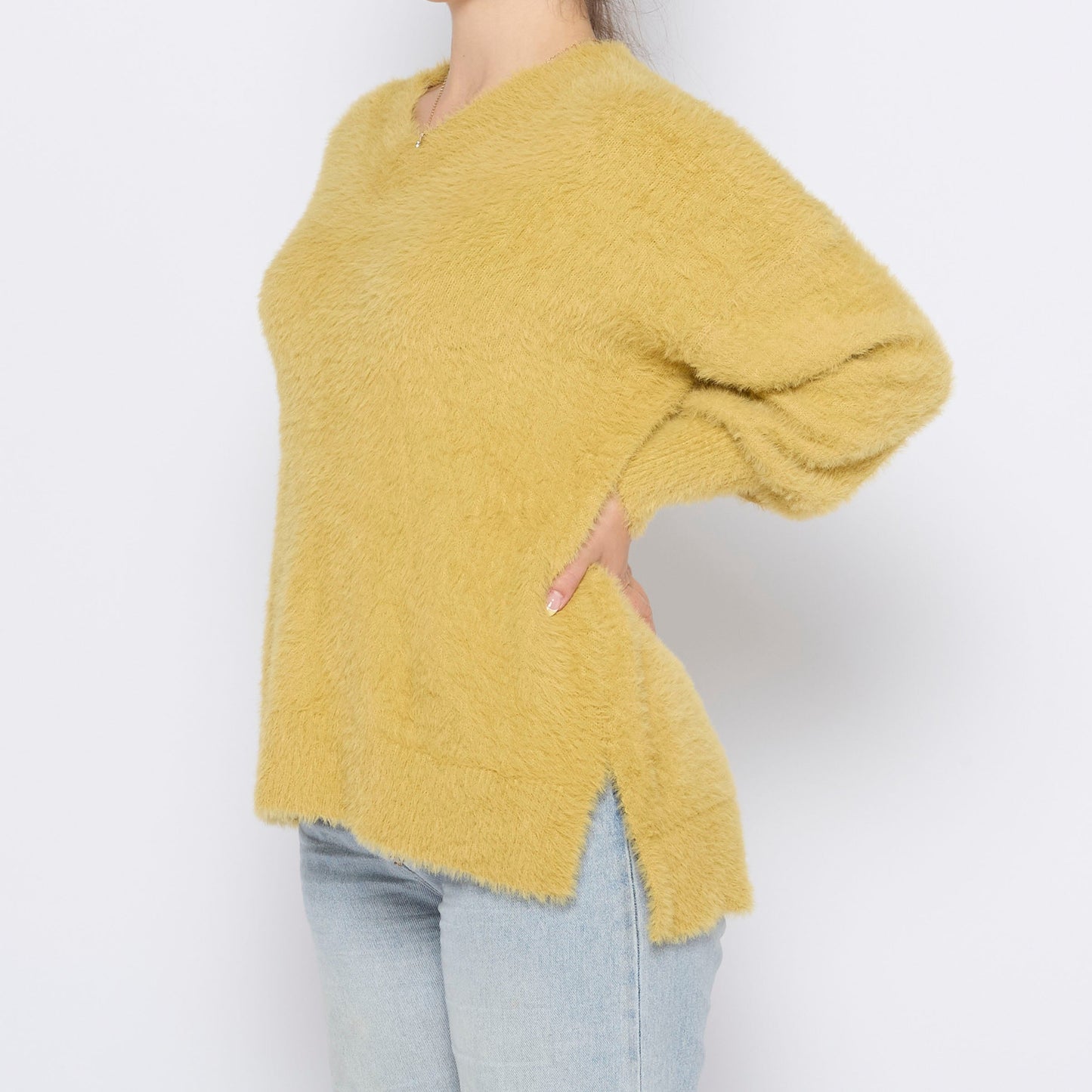 Fluffy V-Neck Tunic - XXL