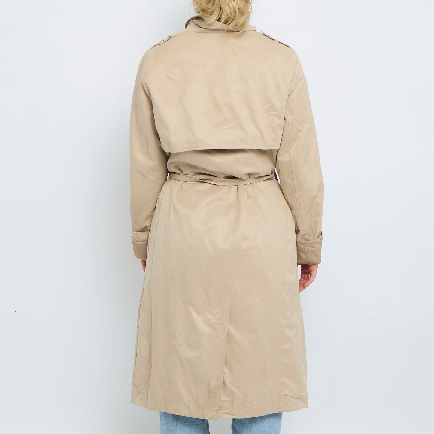 Belt  Buttoned Trench Coat - UK 10