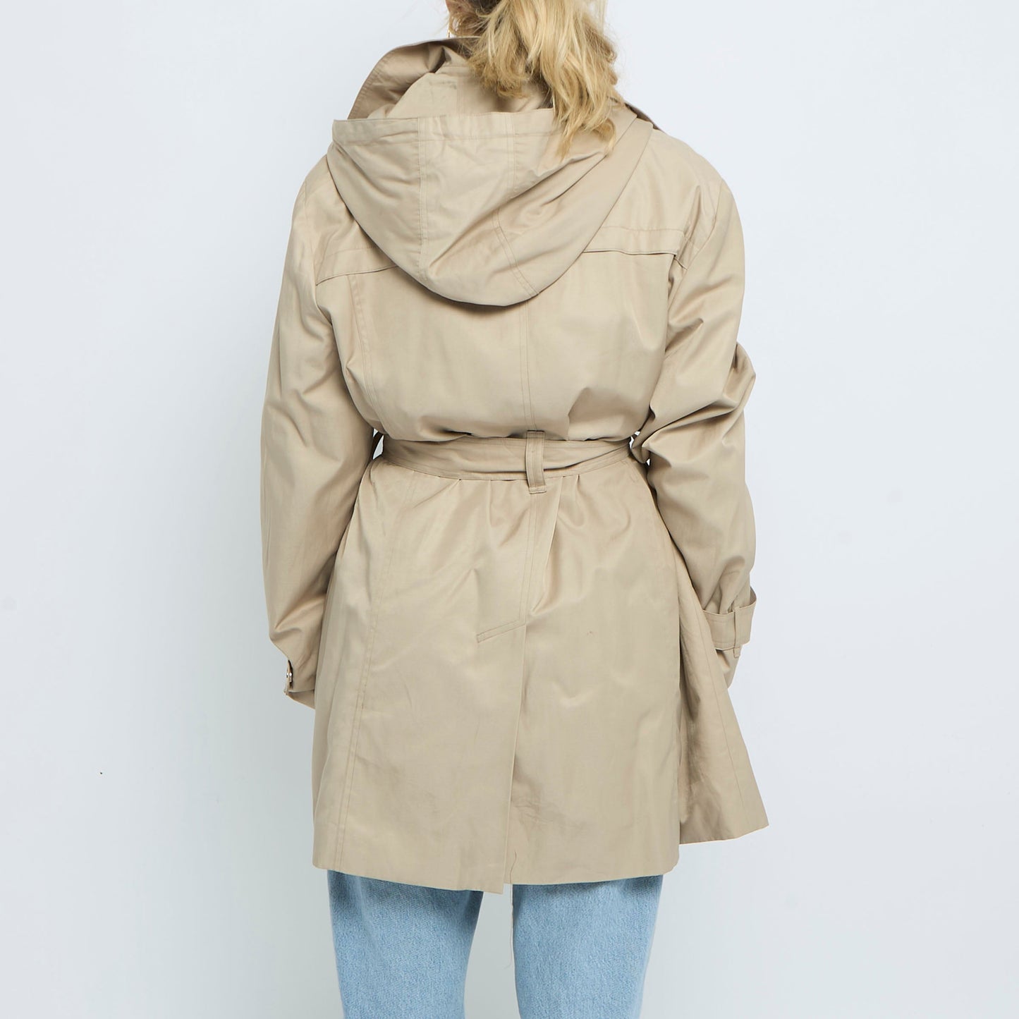 Button  Belted Trench Coat - UK 10