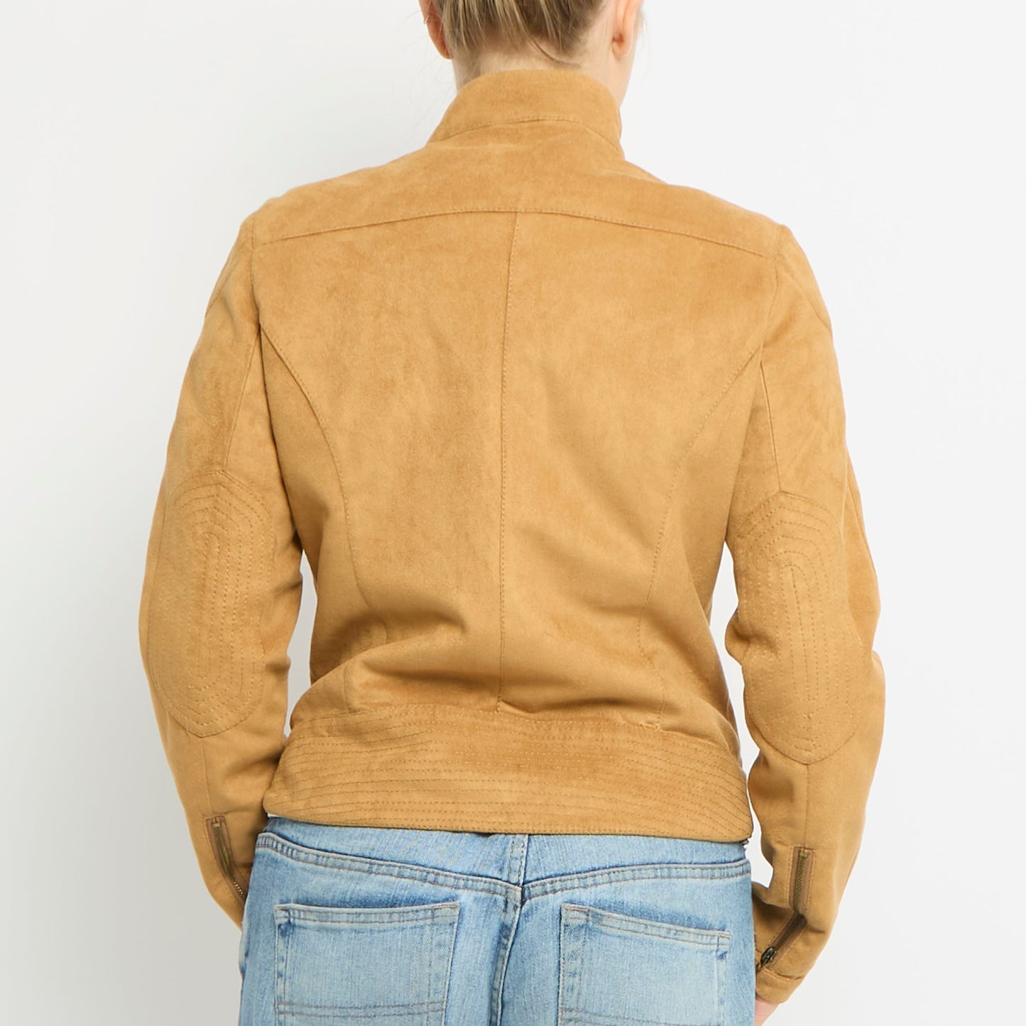 Suede Zip Up Shirt Jacket - UK 10