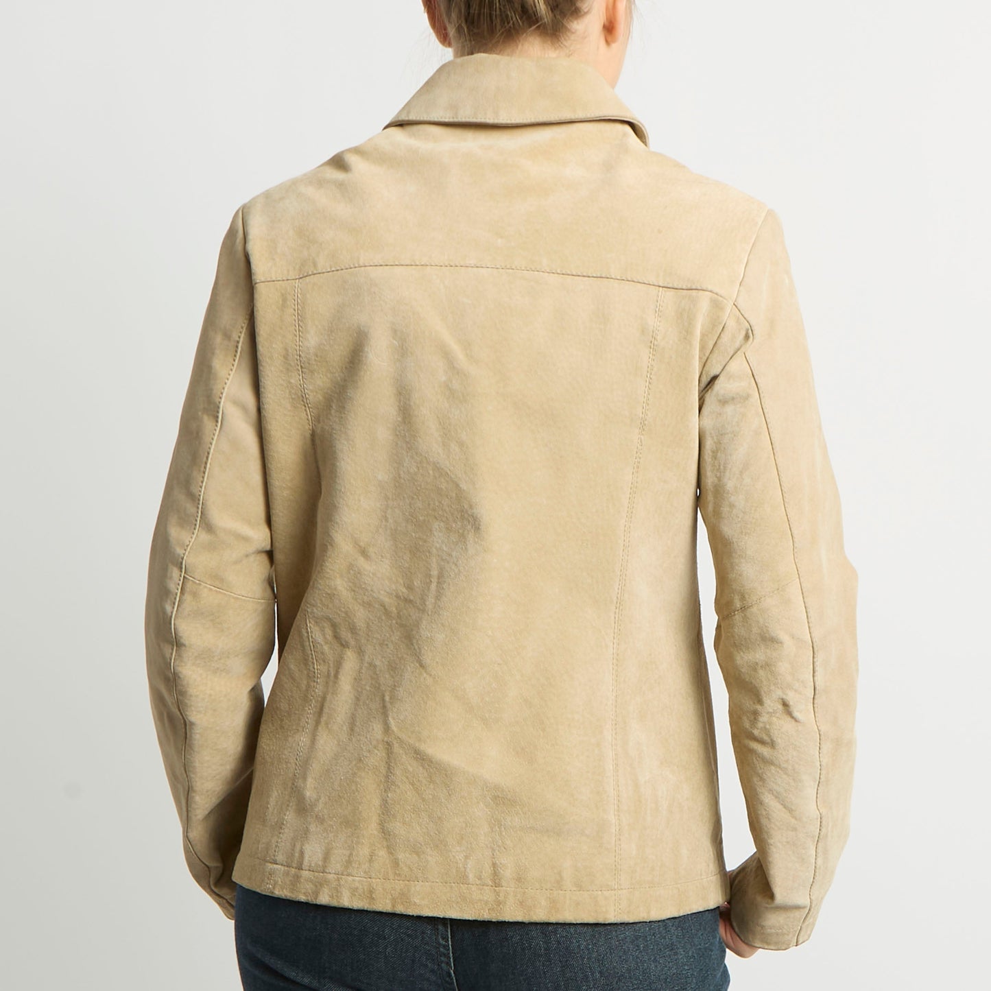 Suede Zip Detail Shirt Jacket - UK 10