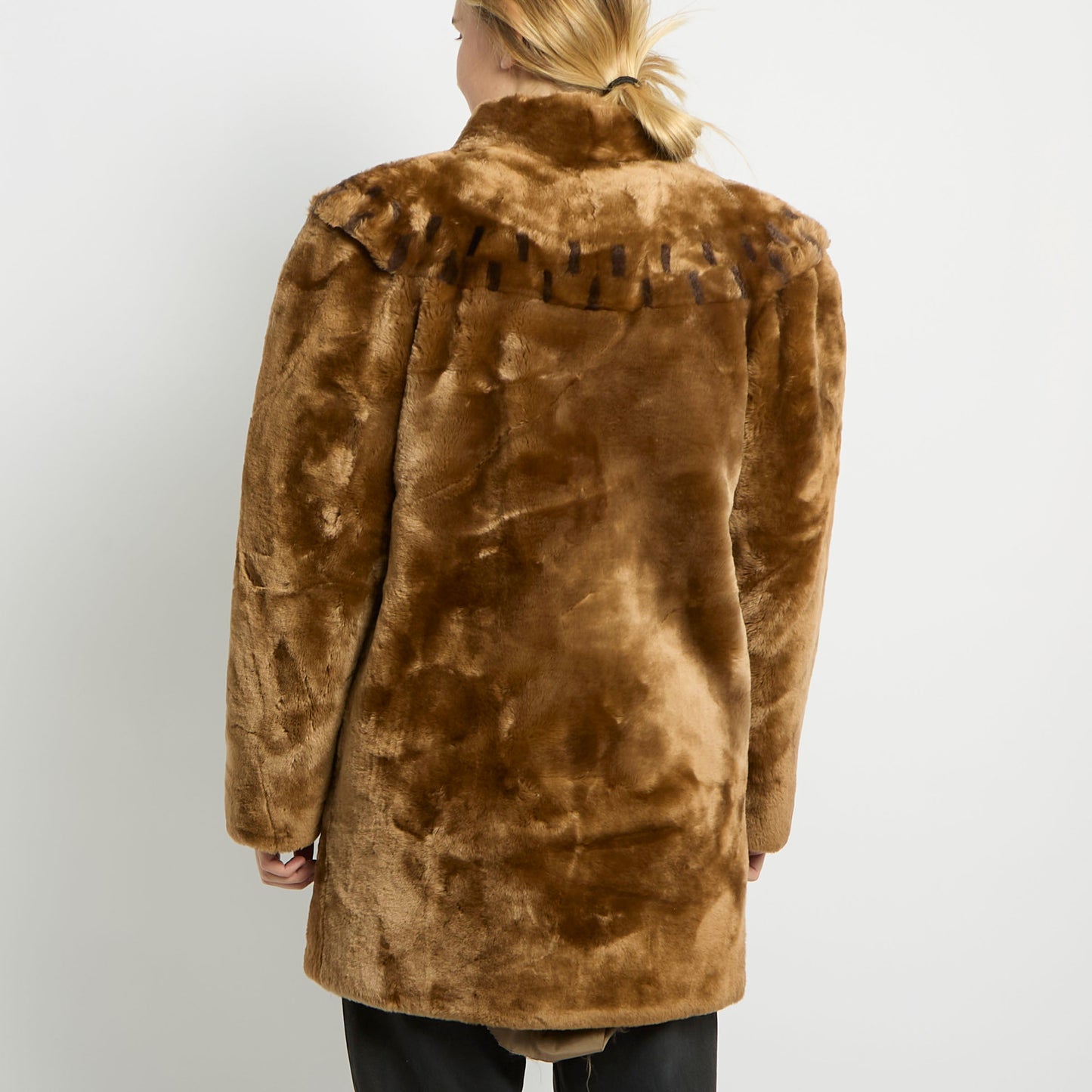 Long Faux Fur Jacket - UK 10