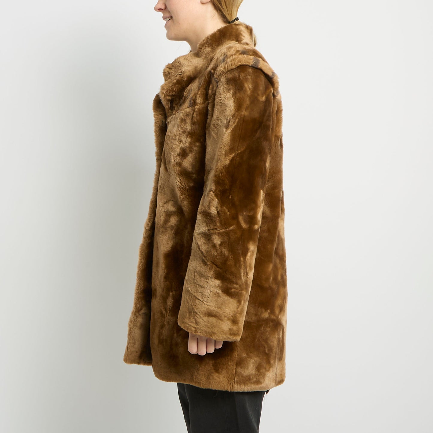 Long Faux Fur Jacket - UK 10