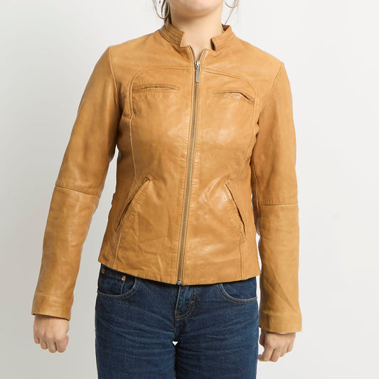 Leather Buckle Detail Jacket - UK 10