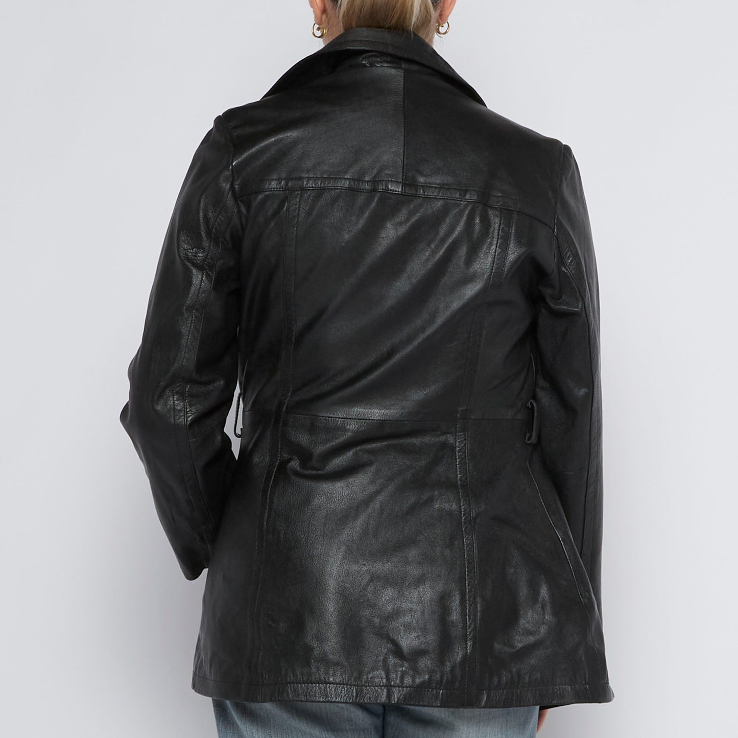 Zip Up Leather Jacket - UK 10