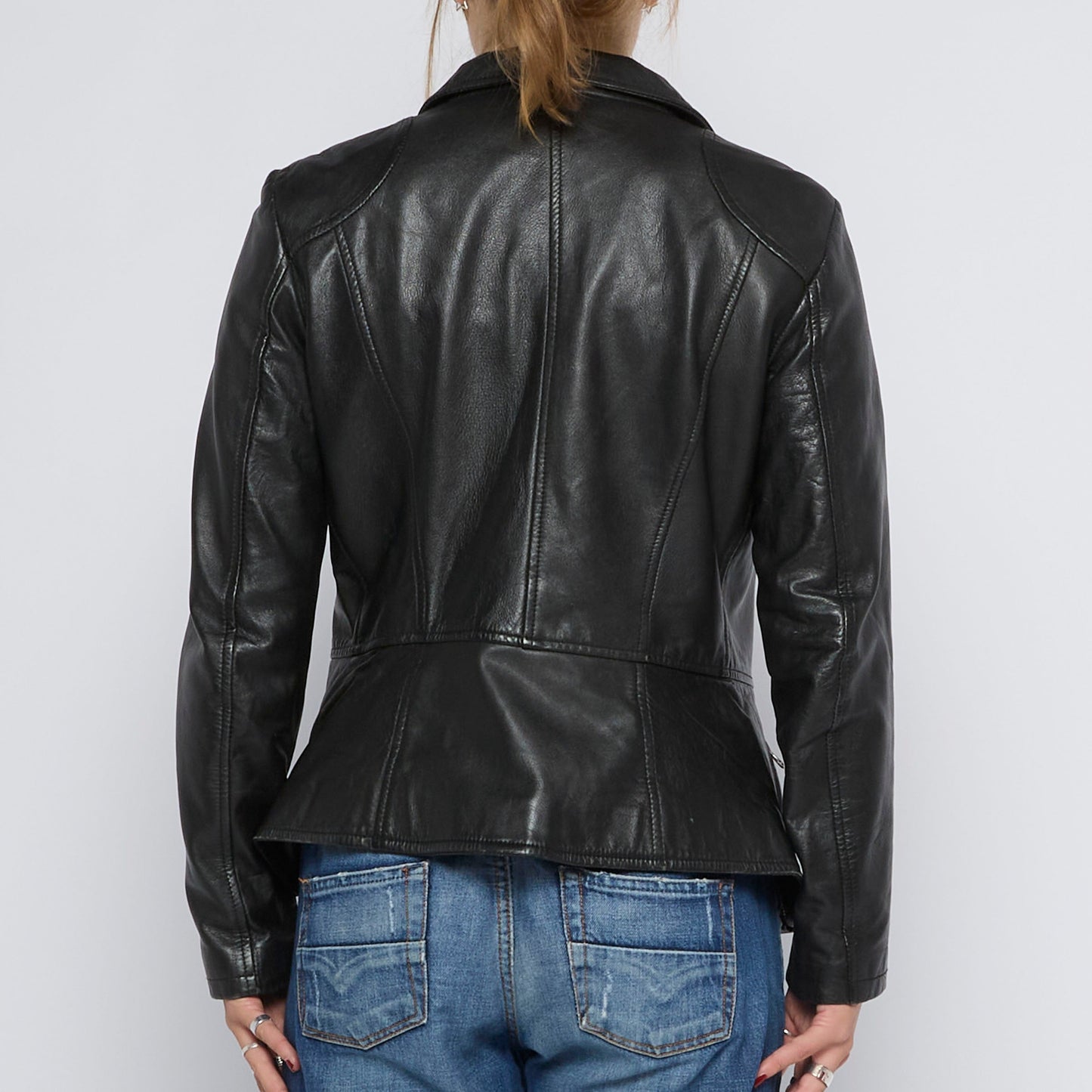 Full Zip Leather Jacket - UK 10