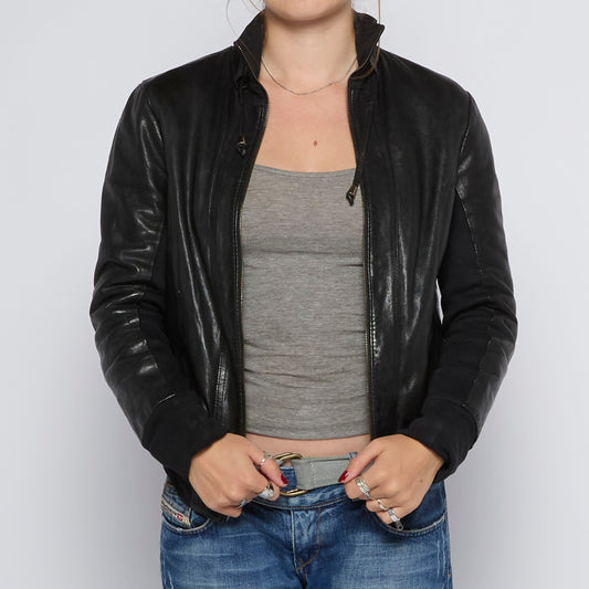 Leather Biker Jacket - UK 10