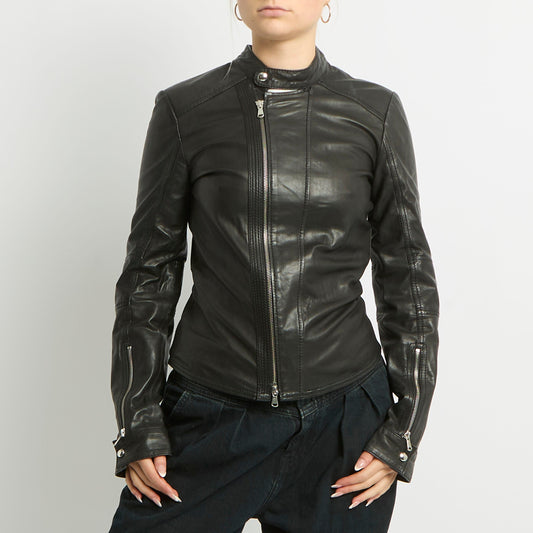 Diesel Lightweight Faux Leather Jacket - UK 10