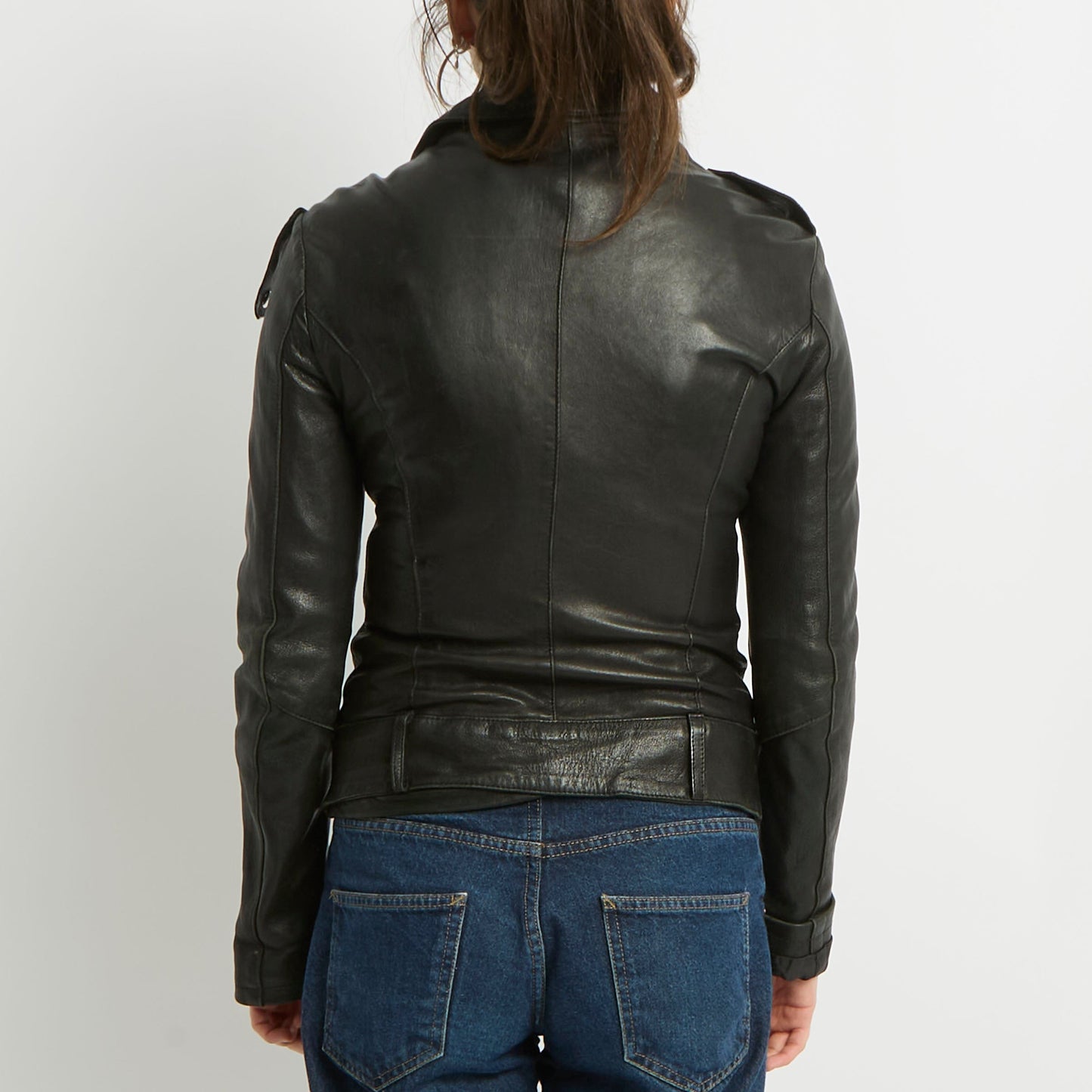 Leather Duo Zip Jacket - UK 10