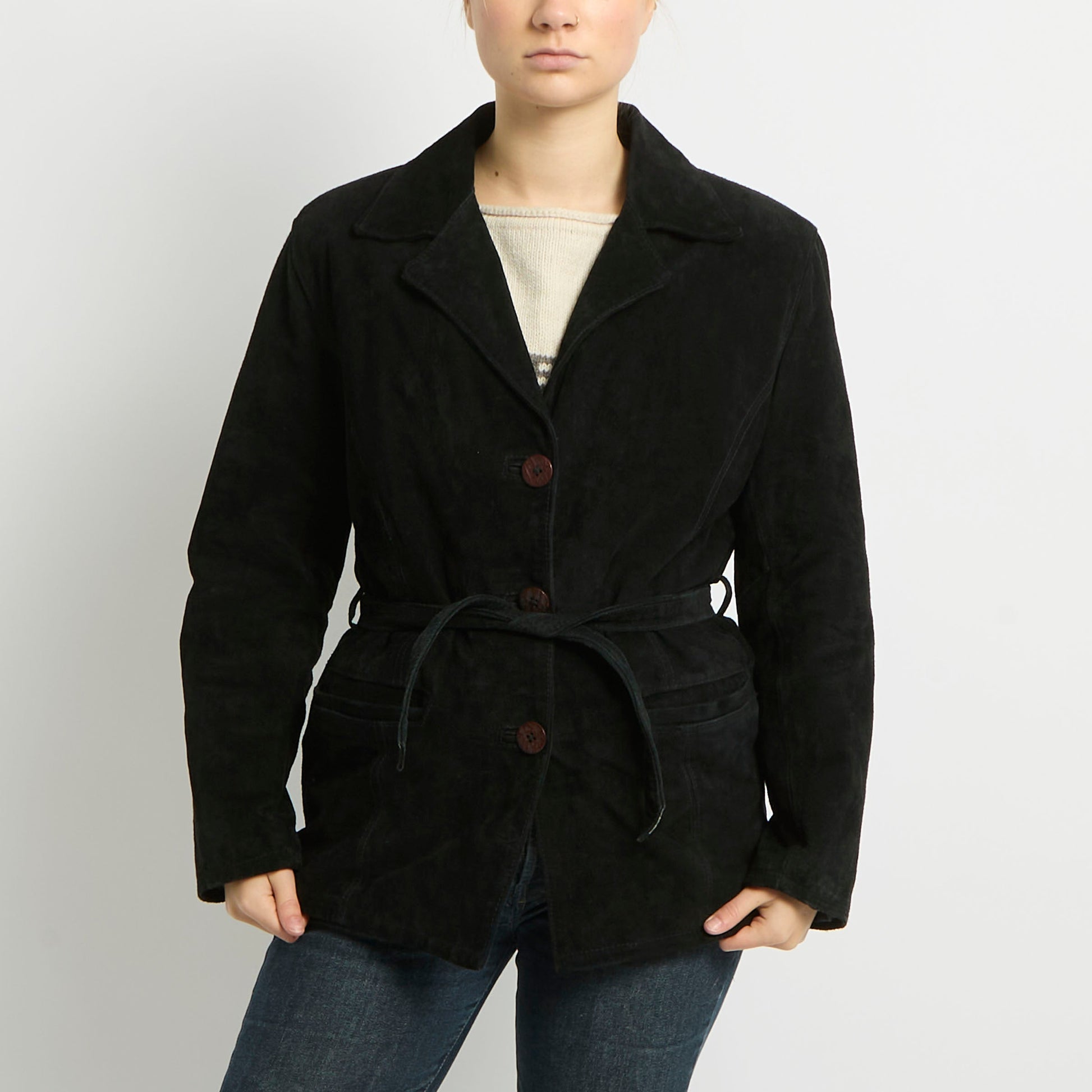 Suede Blazer Jacket - UK 10