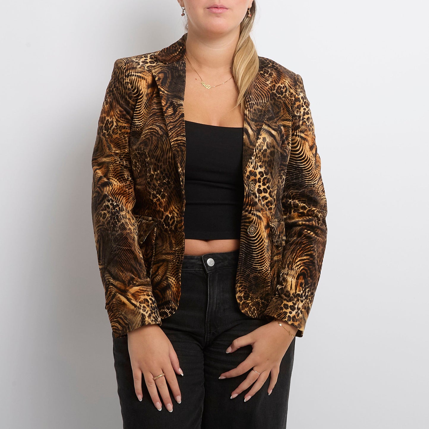 Animal Graphic Single Breasted Blazer - UK 10