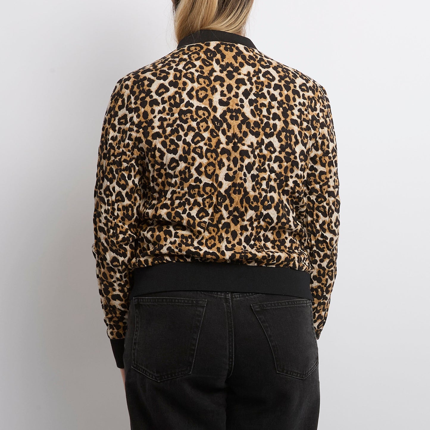 Leopard  Full Zip Bomber Jacket - UK 10