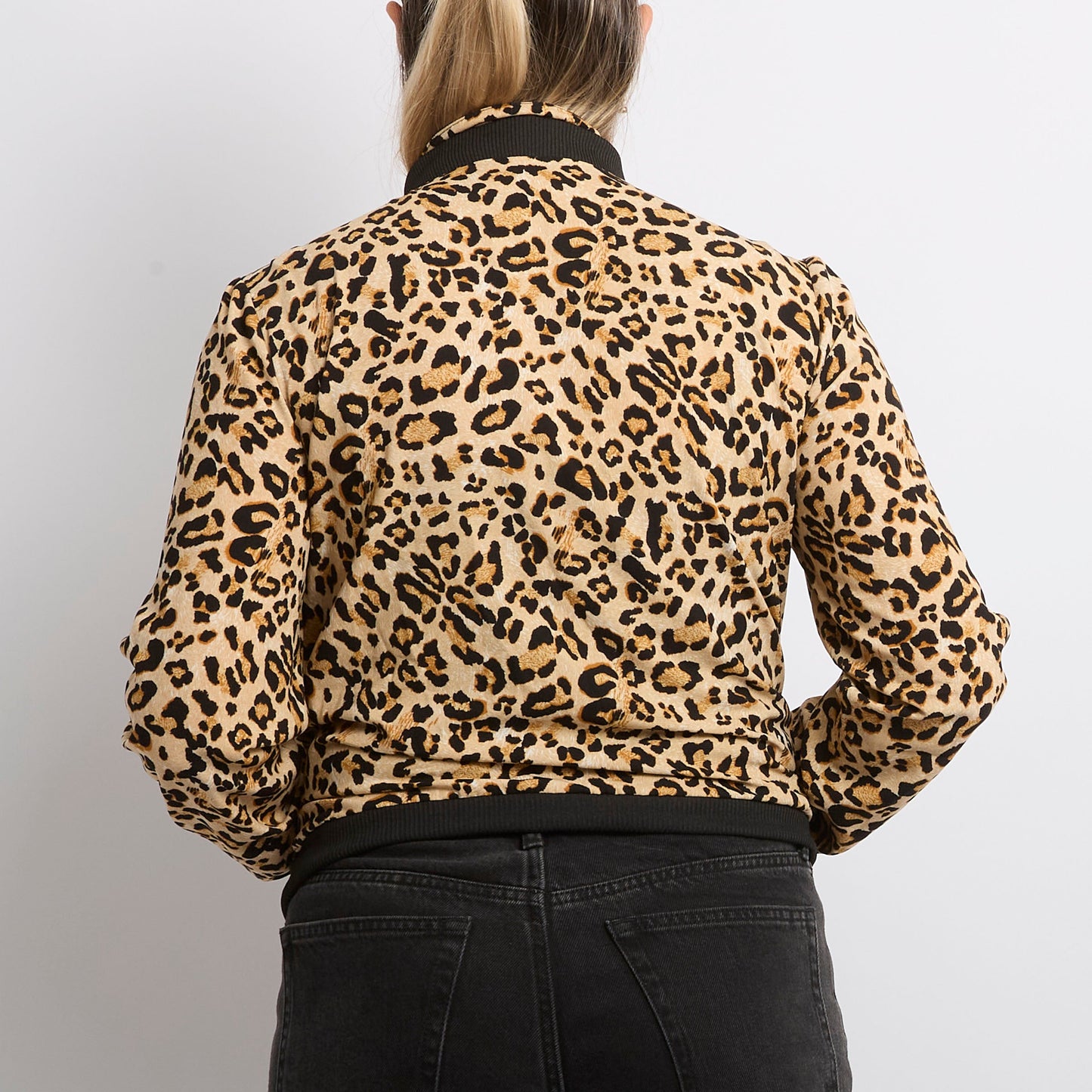 Leopard  Full Zip Bomber Jacket - UK 10