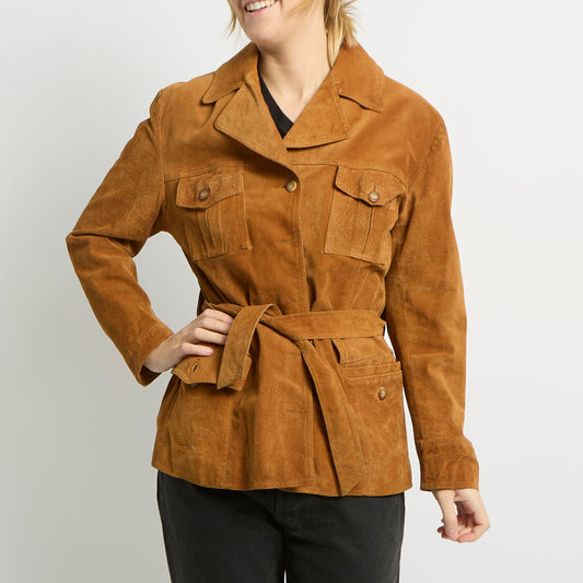 Belted Suede Jacket - UK 10