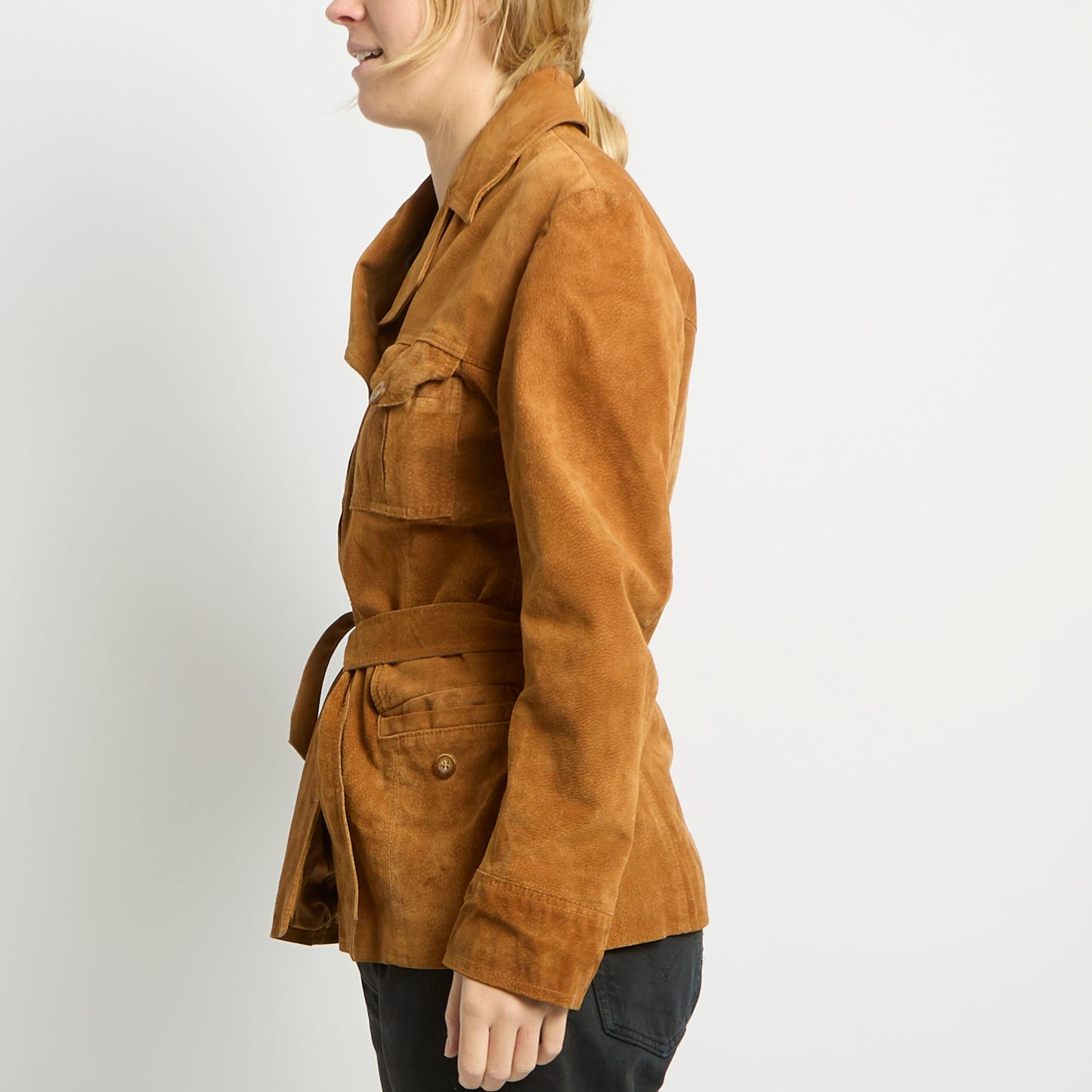 Belted Suede Jacket - UK 10