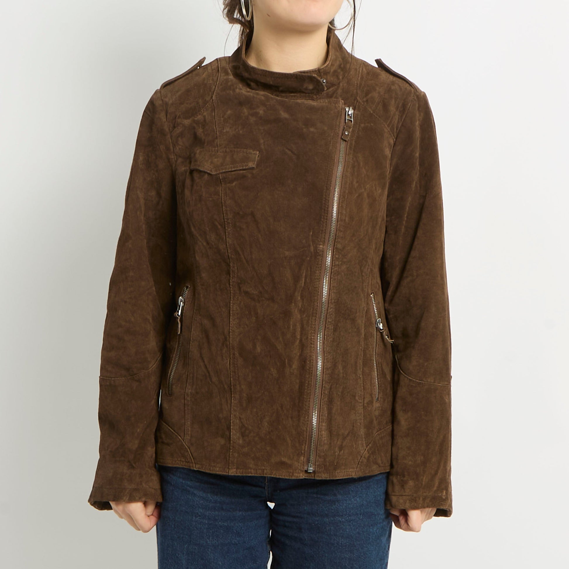 Suede Biker Jacket - UK 10