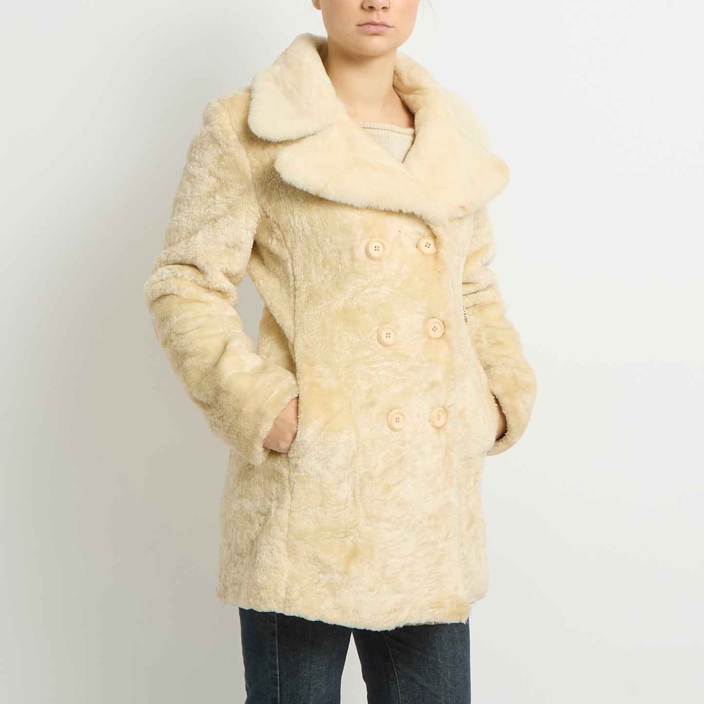 Miss Sixty Long Fur Jacket - UK 10