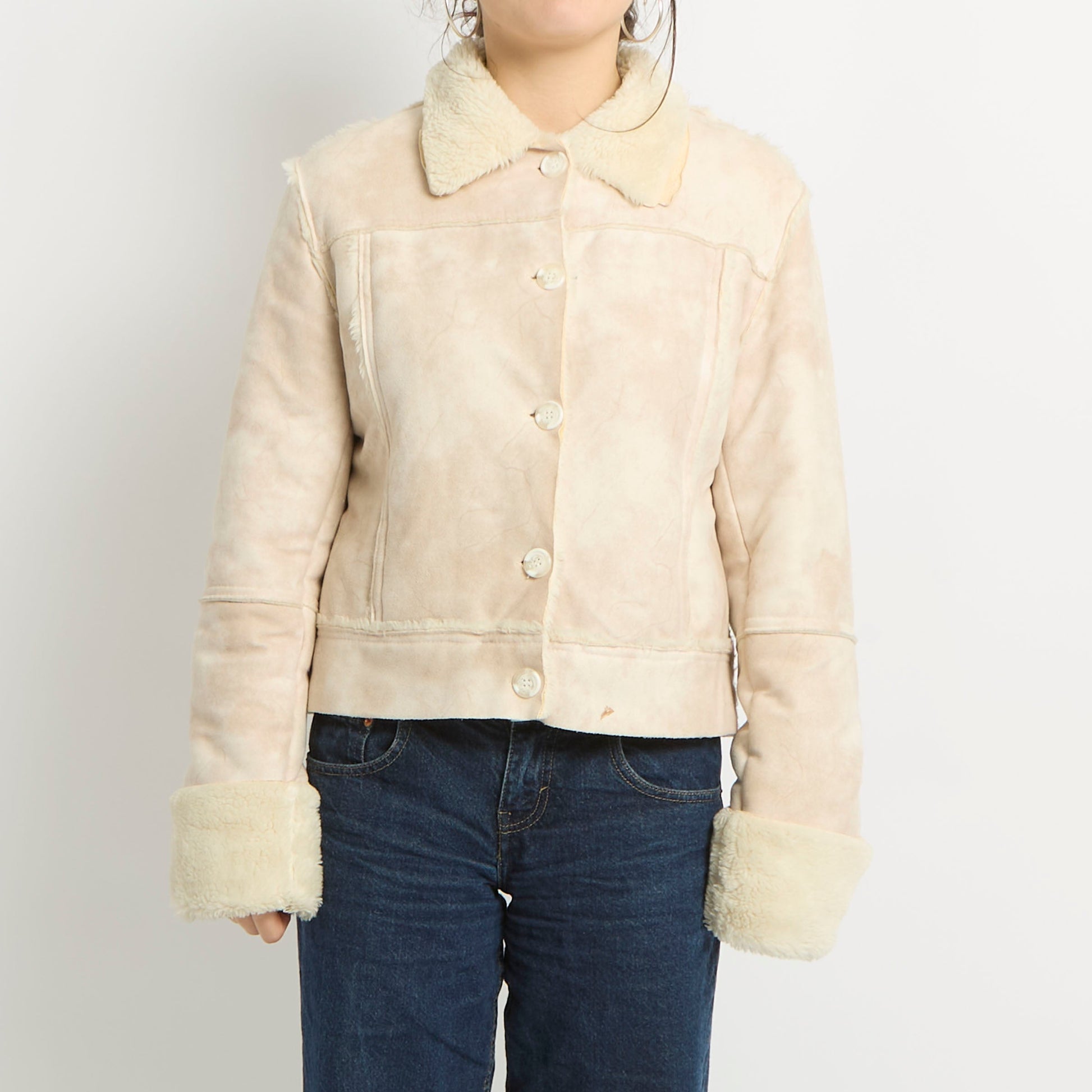 Phard Fur Button Jacket - UK 10