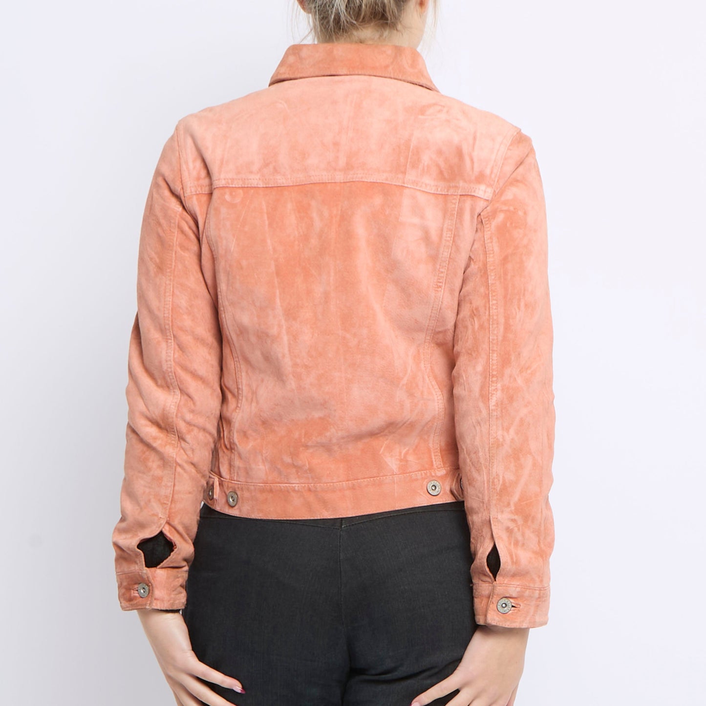 Button Detail Suade Jacket - UK 10