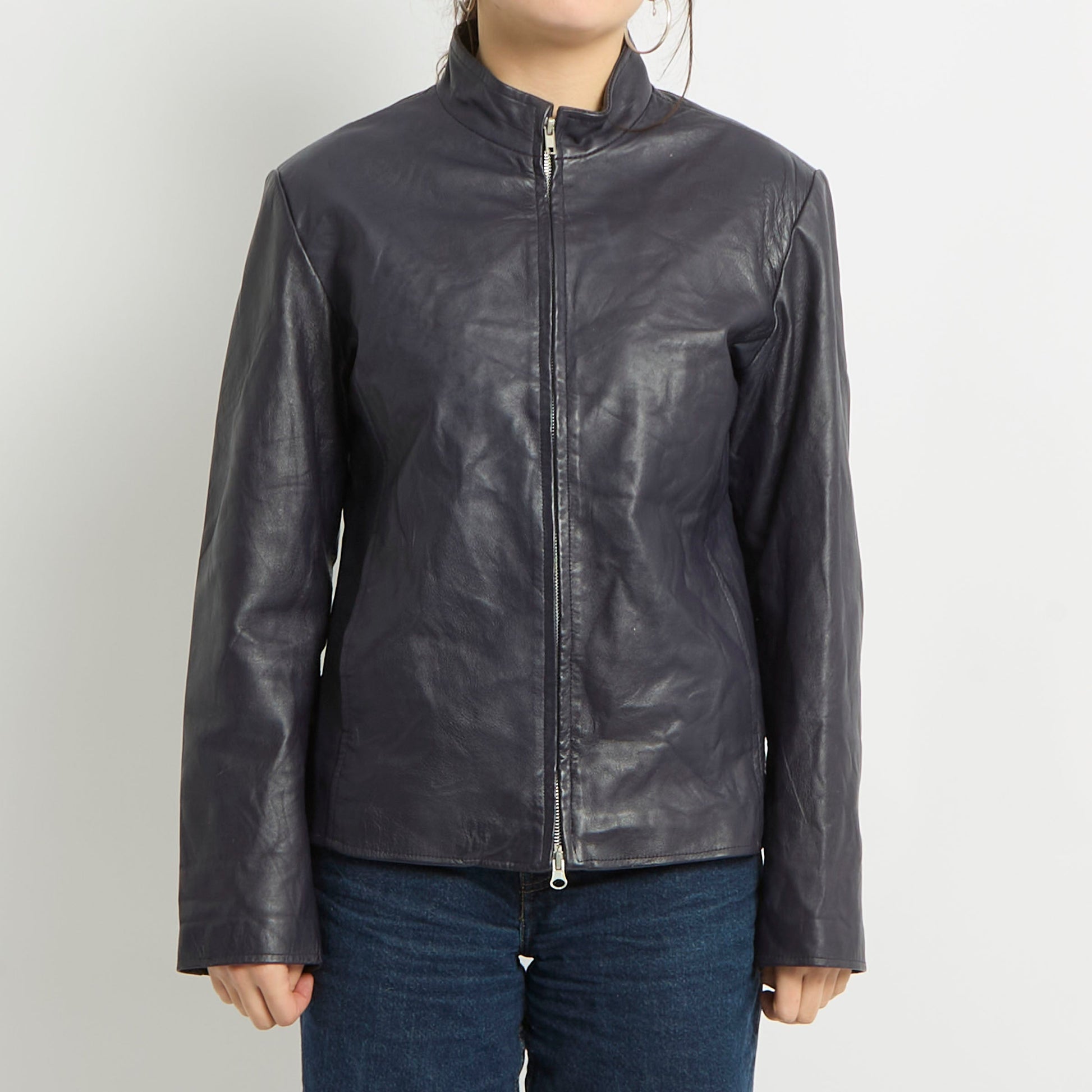 Duo Zip Faux Leather Jacket - UK 10