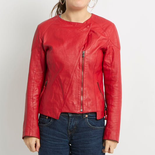 Vera Pelle Side Zip leather Jacket - UK 10