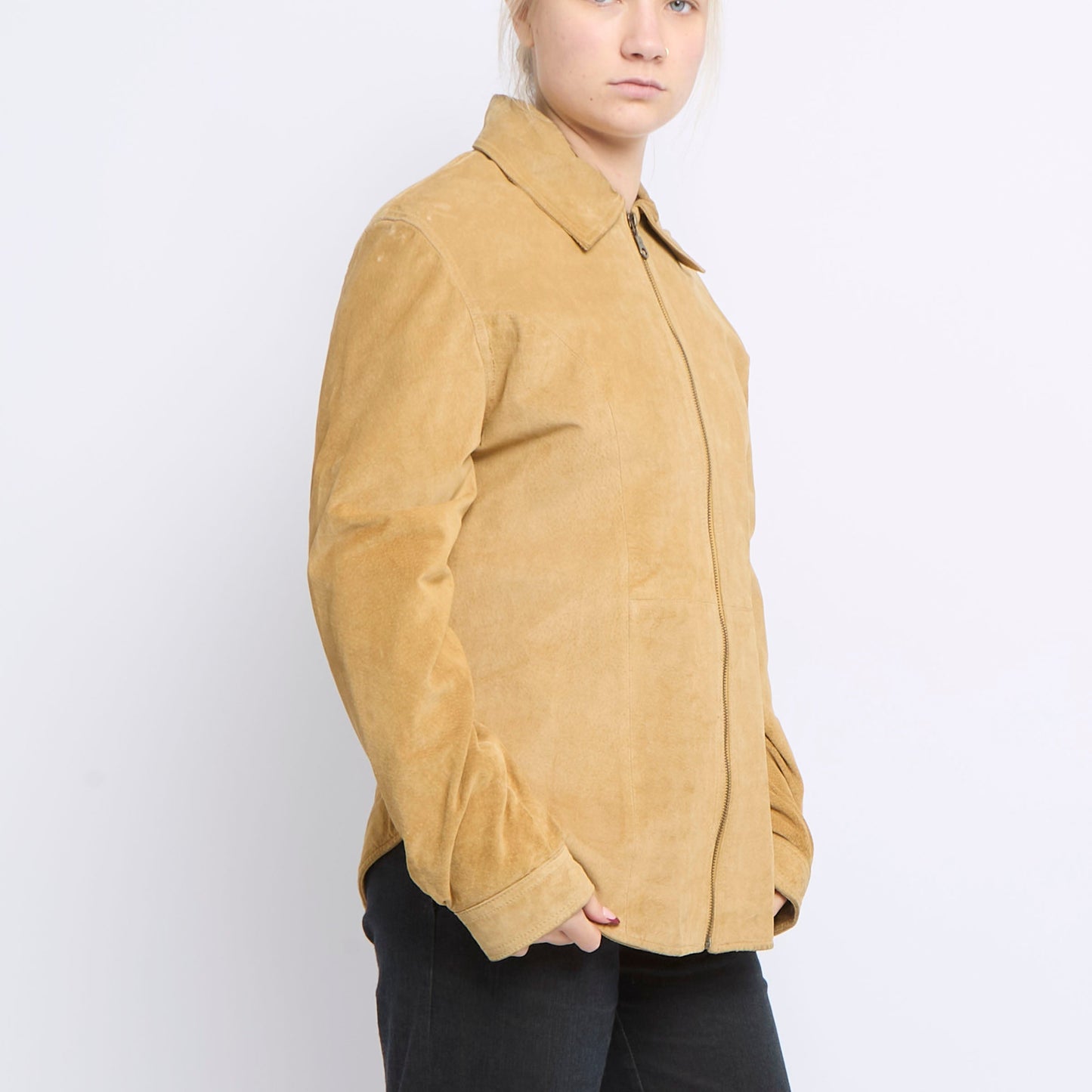 Suade Bomber Style Jacket - UK 12