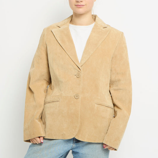 Suede Blazer Style Jacket - UK 12