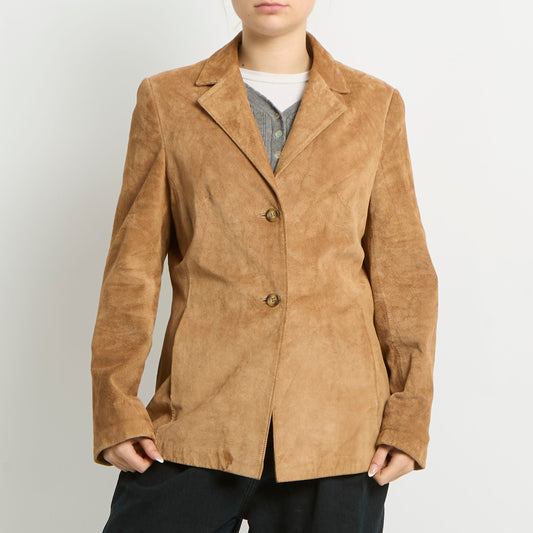 Suede Blazer Style Jacket - UK 12