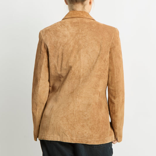 Suede Blazer Style Jacket - UK 12