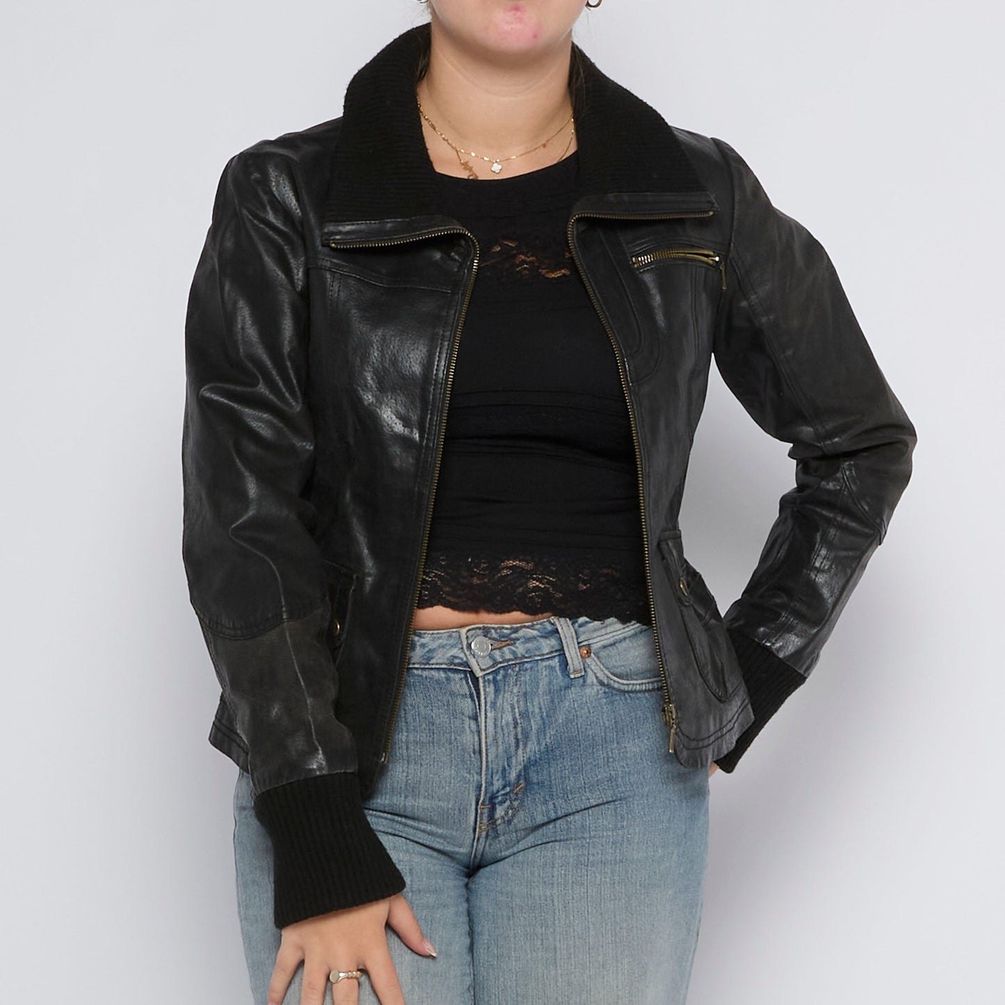 Leather Pilot Jacket - UK 12