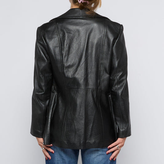 Long Leather Jacket - UK 12